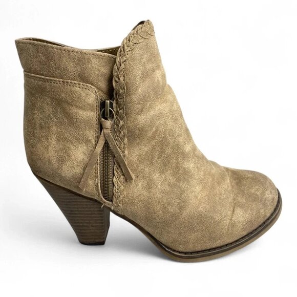 Maurices Faux Leather Brown Western Ankle Boots Women's 10 - Picture 2 of 11